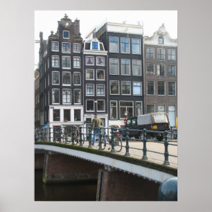 Amsterdam Canal Houses Photo Poster Print