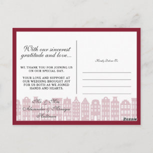 Amsterdam Canal Houses Thank You Photos Collage Postcard