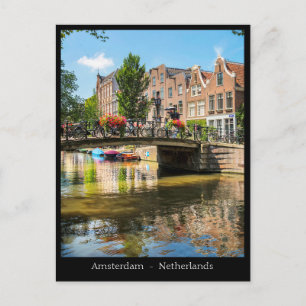 Amsterdam Canal, Netherlands Postcard