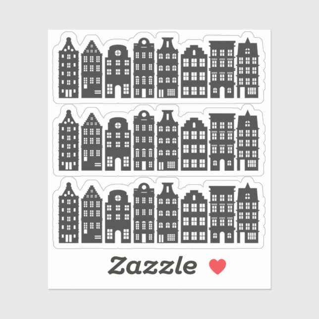 Amsterdam Canal Row Houses Dutch Grachtenpanden (Sheet)