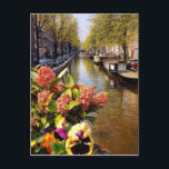 Amsterdam Canal Sunny Fall Day Bloemgracht Postcard<br><div class="desc">Hello! Hope you like this photo I took! Feel free to add your own text and check my shops for more!</div>