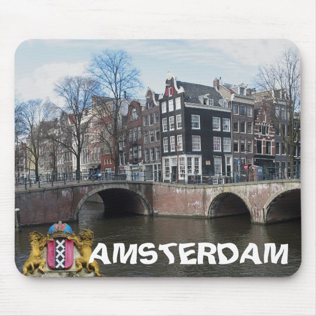Amsterdam Canals & Bridges Photo Mousepad (Front)