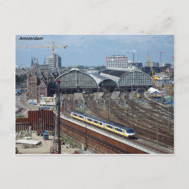 Amsterdam_centraal_side [kan.k] postcard (Front)