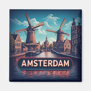 🧲 Amsterdam City Break Memory Netherlands 🌆 Magnet