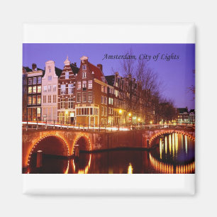 Amsterdam, City of Lights (by St.K.) Magnet