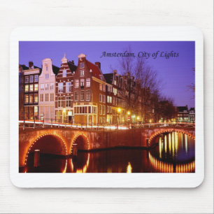 Amsterdam, City of Lights (by St.K.) Mouse Pad