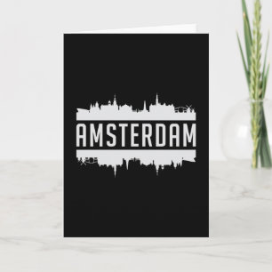 Amsterdam City Skyline Cityscape Funny Gift Idea Card