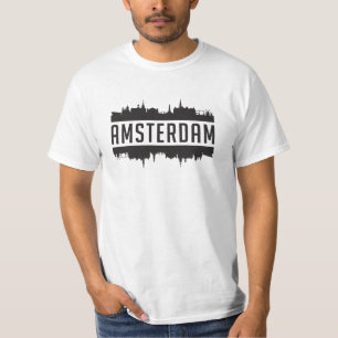 Amsterdam City Skyline Cityscape Life Funny Gift T-Shirt