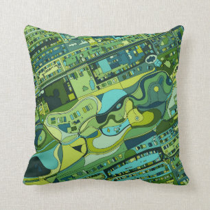 Amsterdam City Structure Map Cushion