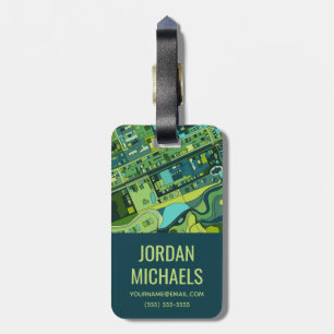 Amsterdam City Structure Map Luggage Tag