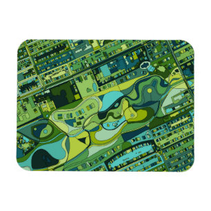 Amsterdam City Structure Map Magnet