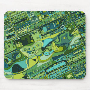 Amsterdam City Structure Map Mouse Pad