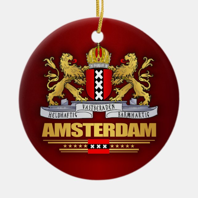 Amsterdam COA Ceramic Ornament (Front)