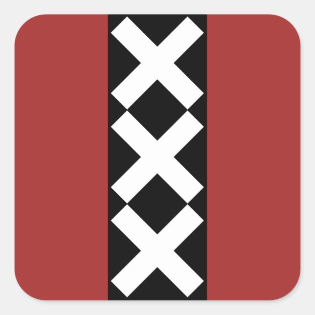 Amsterdam Coat of Arms Square Sticker (Front)