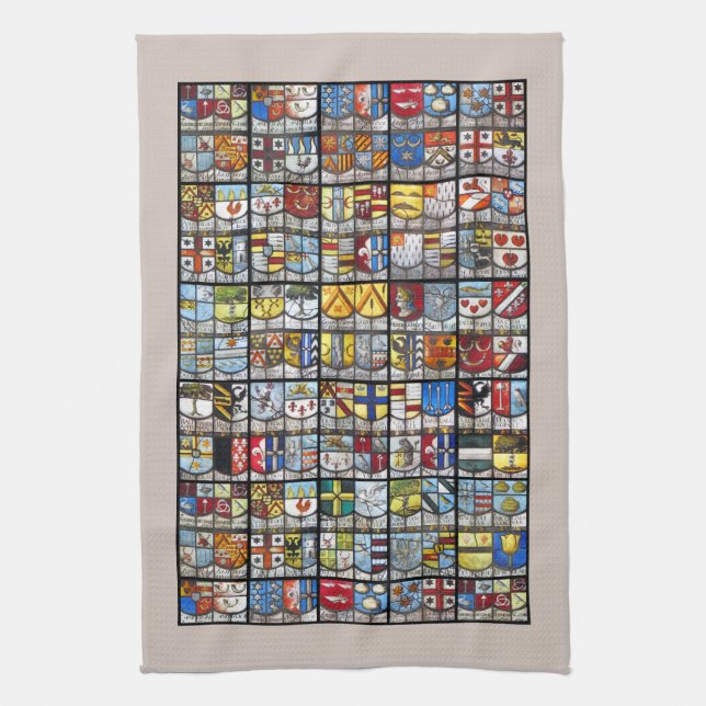 Amsterdam Coat of Arms Windows Tea Towel (Vertical)