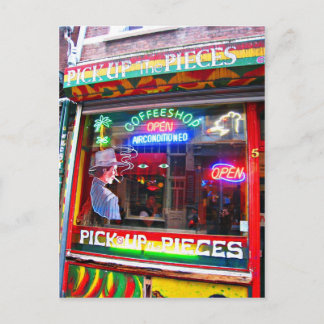 Amsterdam Coffee Shop Postcard
