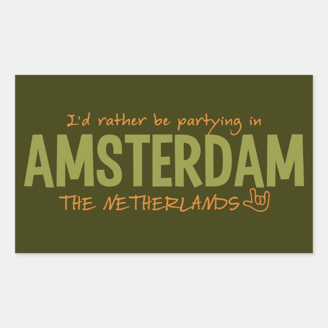 AMSTERDAM custom colour stickers (Front)