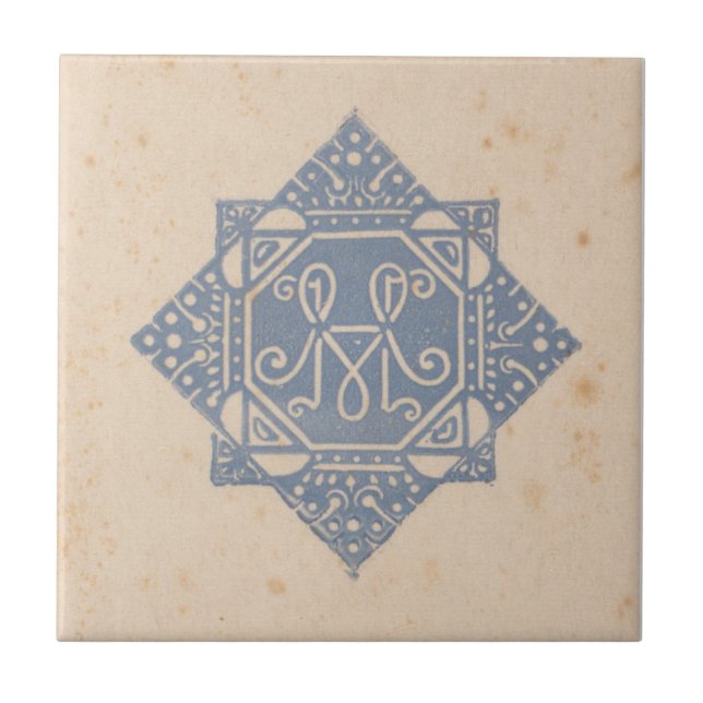 Amsterdam Design  Blue Beige  Ceramic Tile (Front)