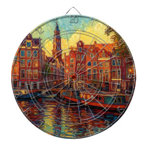 Amsterdam Dusk Energy   Dutch Expressionist Play Dartboard