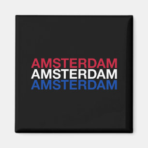 AMSTERDAM Dutch Flag Magnet