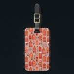 Amsterdam Dutch Houses Tulips Bikes Pattern Red Luggage Tag<br><div class="desc">Decorate your kitchen with this awesome bag tag. Makes a great gift for a traveller! You can customise it and add text to the back side too, or your monogram to the front. Be sure to take a look at all the colour options. Check my shop for lots more colours...</div>
