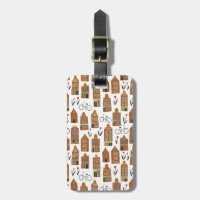 Amsterdam Dutch Houses Tulips Bikes Pattern White