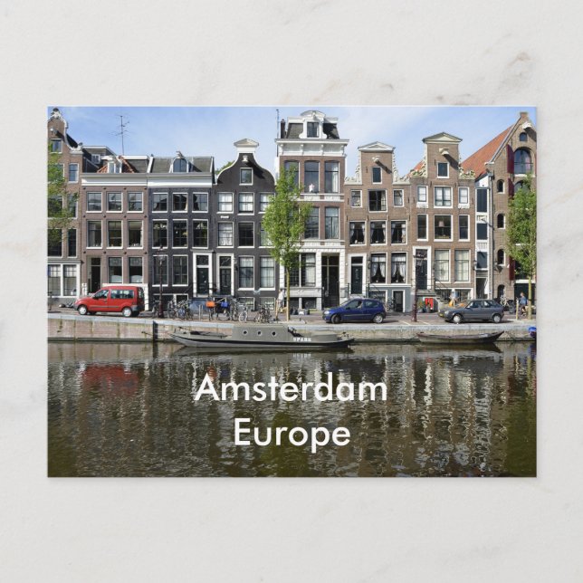 Amsterdam Europe Vintage Travel Tourism Add Postcard (Front)