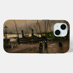 Amsterdam Fishermen's Harbour Storm by Vincent Gog iPhone 15 Case