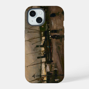 Amsterdam Fishermen's Harbour Storm by Vincent Gog iPhone 15 Case