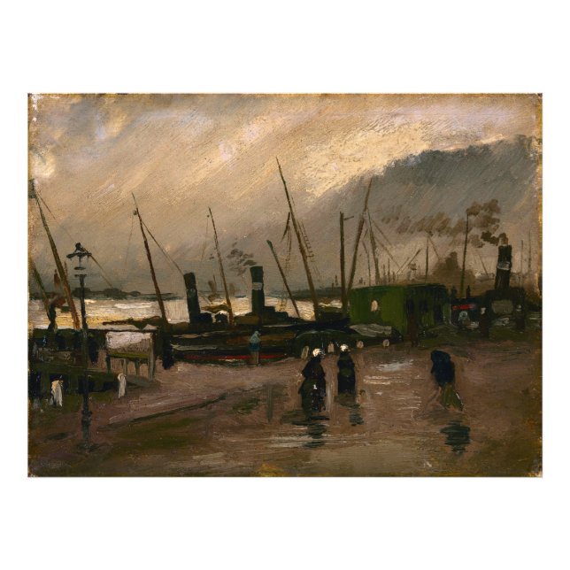 Amsterdam Fishermen's Harbour Storm by Vincent Gog Photo Print (Front)