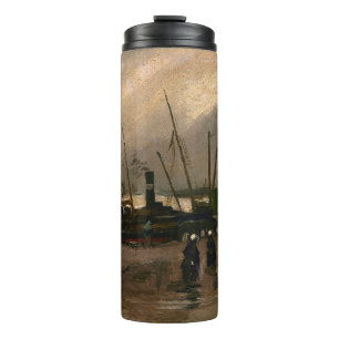 Amsterdam Fishermen's Harbour Storm by Vincent Gog Thermal Tumbler