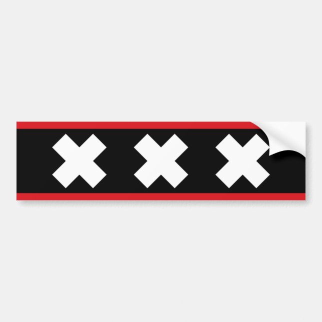Amsterdam Flag Bumper Sticker (Front)