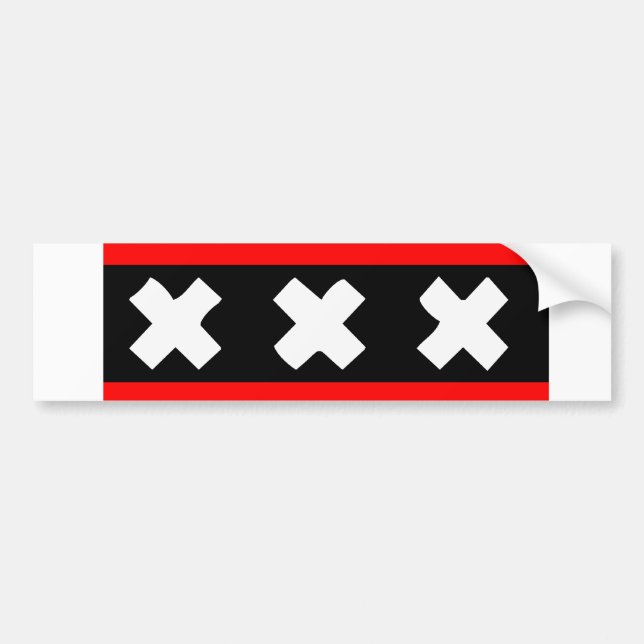 Amsterdam flag bumper sticker (Front)