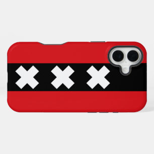 Amsterdam Flag iPhone 16 Plus Case