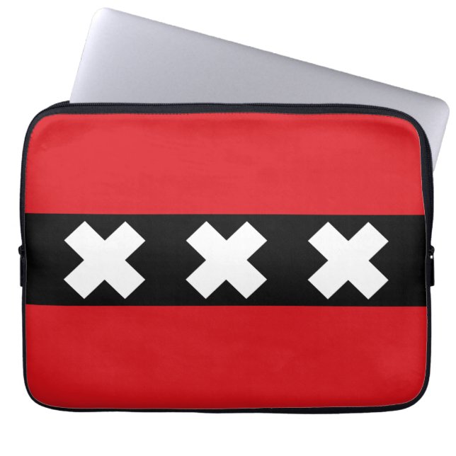 Amsterdam Flag Laptop Sleeve (Front)