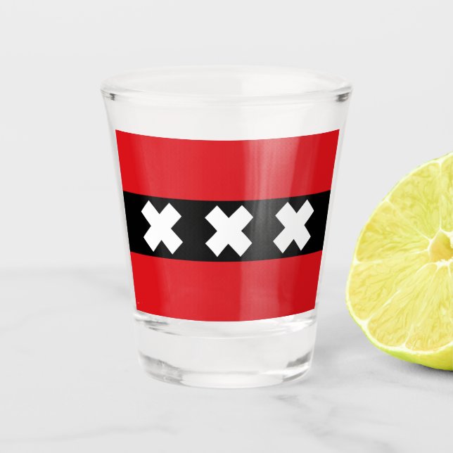 Amsterdam Flag Shot Glass (Front)