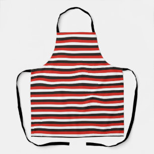 amsterdam flag stripes pattern red white black net apron