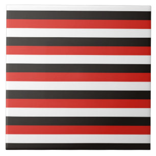amsterdam flag stripes pattern red white black net ceramic tile