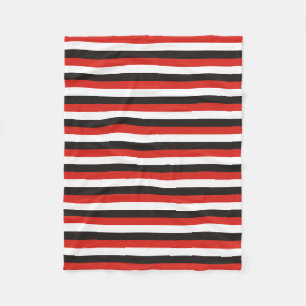 amsterdam flag stripes pattern red white black net fleece blanket