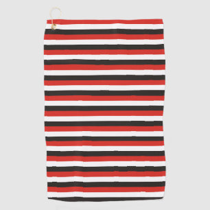 amsterdam flag stripes pattern red white black net golf towel