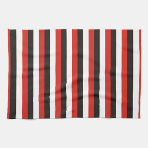 amsterdam flag stripes pattern red white black net tea towel