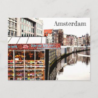 Amsterdam Flower Market Postcode Postcard