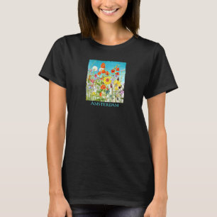 Amsterdam Garden Flowers Floral Women Girls Garden T-Shirt