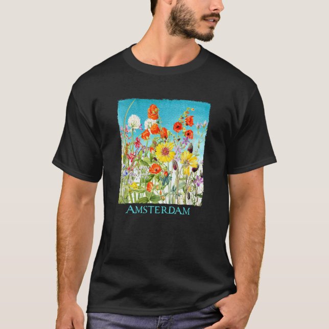 Amsterdam Garden Flowers Floral Women Girls Garden T-Shirt (Front)