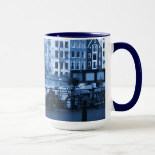 Amsterdam Holland Cityscape Delft-Blueware-Look Mug