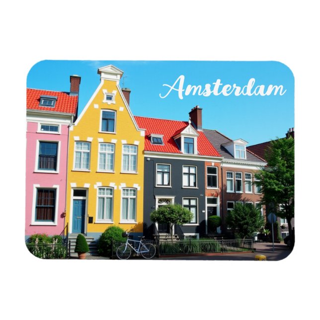 Amsterdam Holland Houses Travel souvenir Magnet (Horizontal)