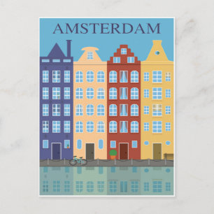 Amsterdam, Holland, Postcard