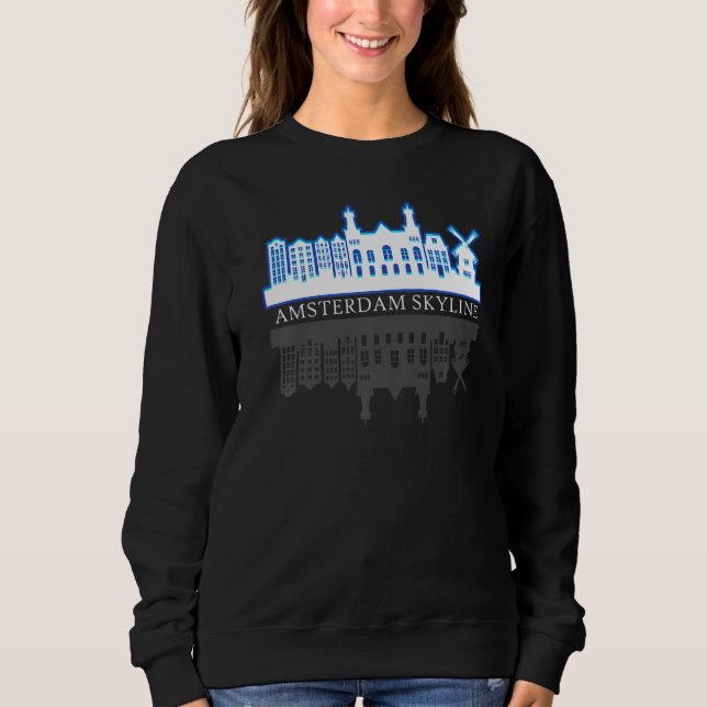 Amsterdam Holland Skyline Sweatshirt (Front)