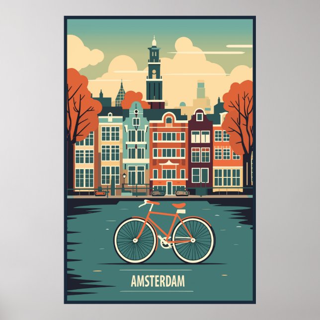 Amsterdam, Holland, Travel  Poster (Front)