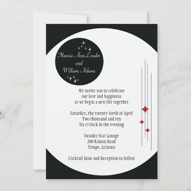 Amsterdam Invitation: Crimson Invitation (Front)